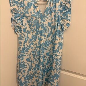 THML Floral Blue and White Dress